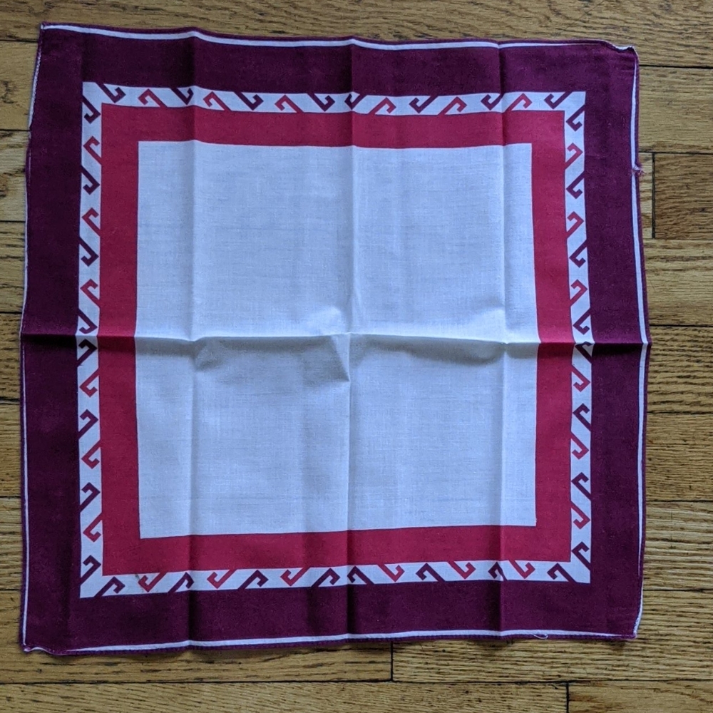 Vintage 1940s-50s Art Deco style Men's Handkerchief